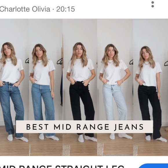 WEEKDAY Rowe High Rise Straight Leg Black Wash Jeans - Picture 9 of 9